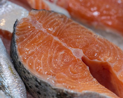 fresh salmon and fatty fish rich in omega-3